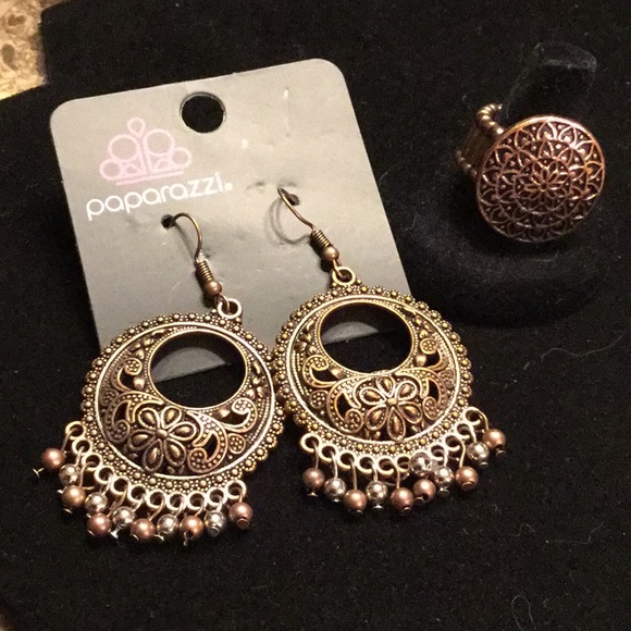 COPY - Copper Earrings & Ring - Picture 3 of 3